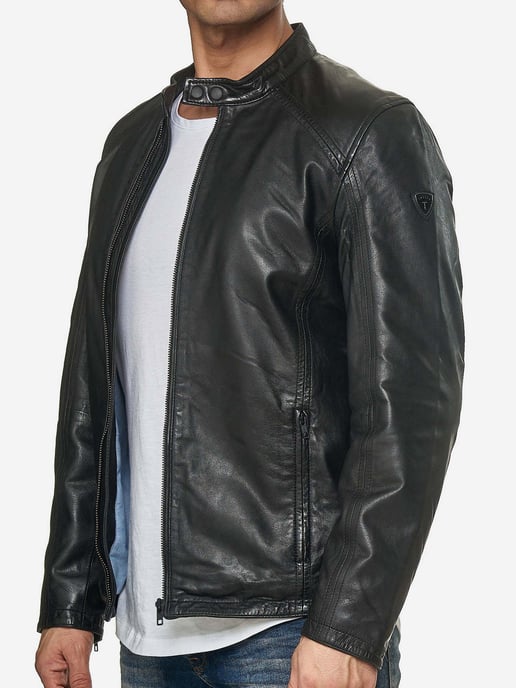 Tazzio Herren Jacke Lederjacke Echtleder - Image 1