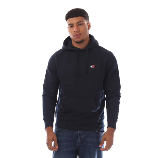 Herren Tommy Hilfiger Tonal Badge Kapuzenpullover mit Kordelzug in Marineblau - Image 1