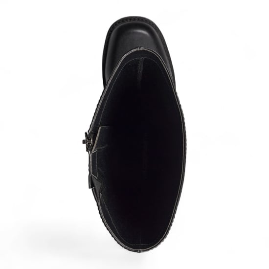 Windsorsmith Damen-Stiefel aus schwarzem Kunstleder mit kniehohem Plateauabsatz - Niche - Image 4