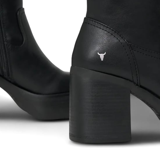 Windsorsmith Damen-Stiefel aus schwarzem Kunstleder mit kniehohem Plateauabsatz - Niche - Image 6