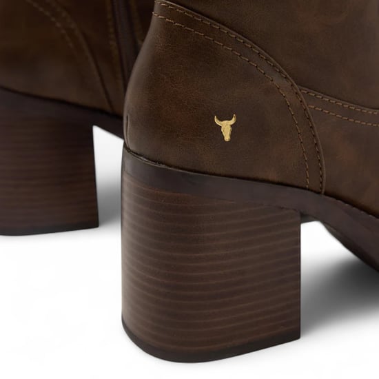 Windsorsmith Damen Oak Brown Kniehohe Stiefel aus Kunstleder mit Plateauabsatz - Niche - Image 5