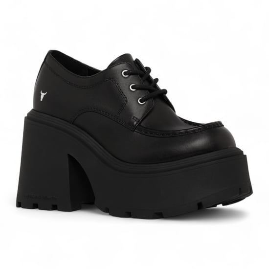 Windsorsmith Damen-Schnürschuhe aus schwarzem Leder mit dicker Plateausohle – Starcrossed - Image 4