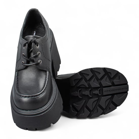 Windsorsmith Damen-Schnürschuhe aus schwarzem Leder mit dicker Plateausohle – Starcrossed - Image 6