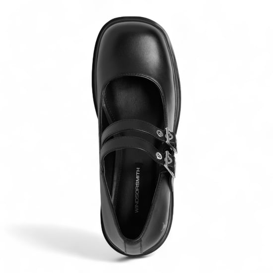 Windsorsmith Damen Mary-Jane-Schuhe aus schwarzem Leder mit dicker Plateausohle - Lessons - Image 4