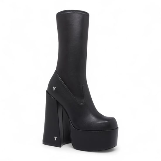 Windsorsmith Damen-Stiefel mit wadenhohem Plateau und Gothic-Absatz in Schwarz – Saviour - Image 3