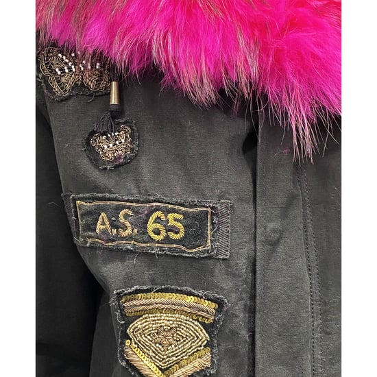 As65 Parkajacke aus Canvas mit Verzierung - Image 3