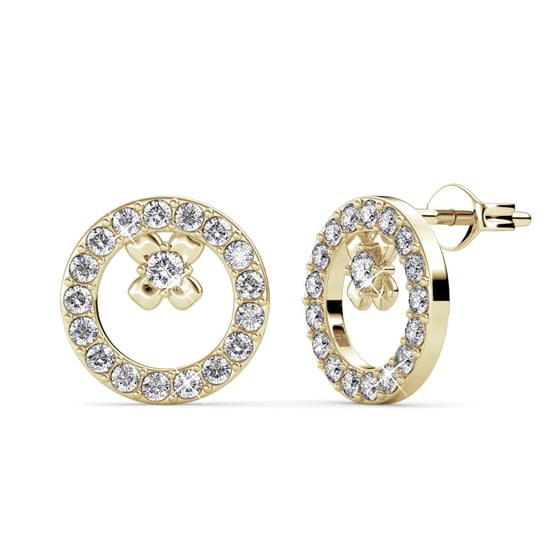 Eliza-Ohrringe – Gold und Kristall - Image 1