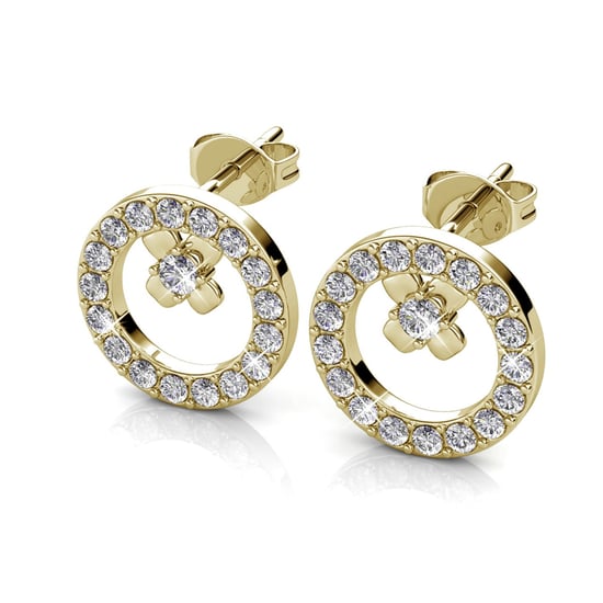 Eliza-Ohrringe – Gold und Kristall - Image 3