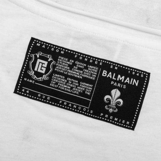 Balmain - Weißes T-shirt Mit Skizzen-logo - Image 3