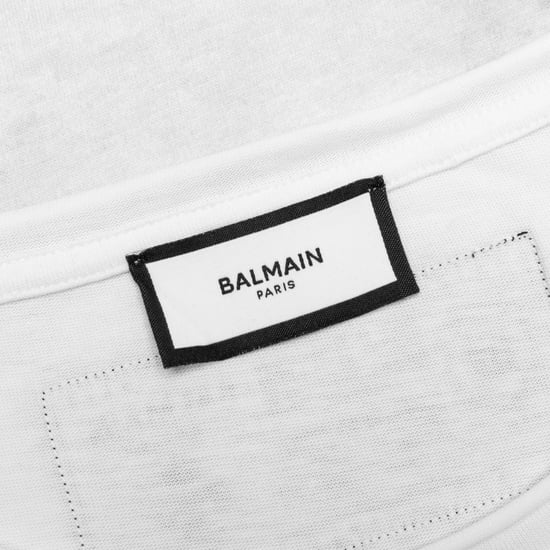 Balmain - Weißes T-shirt Mit Skizzen-logo - Image 4