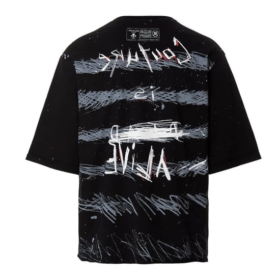 Balmain Paris - Schwarzes T-shirt Mit Graffiti-münzlogo - Image 2