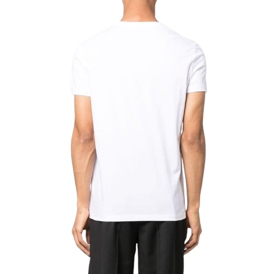 Balmain Paris - Weißes T-shirt Mit Goldfolienlogo - Image 3