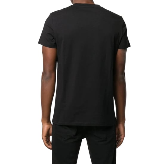 Balmain Paris - Schwarzes T-shirt Mit Mehreren Logos - Image 3