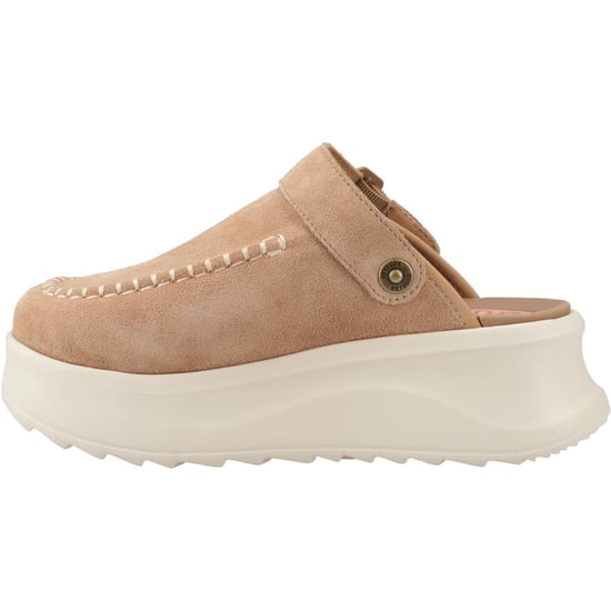 HEYDUDE Delray Wildleder Damen Clogs in Tan - Image 4