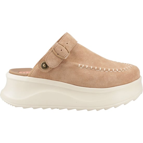 HEYDUDE Delray Wildleder Damen Clogs in Tan - Image 5