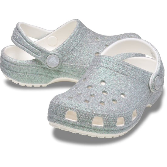 Crocs Classic Glitter Clog Thermoplastische Weiße Loafer - Image 3