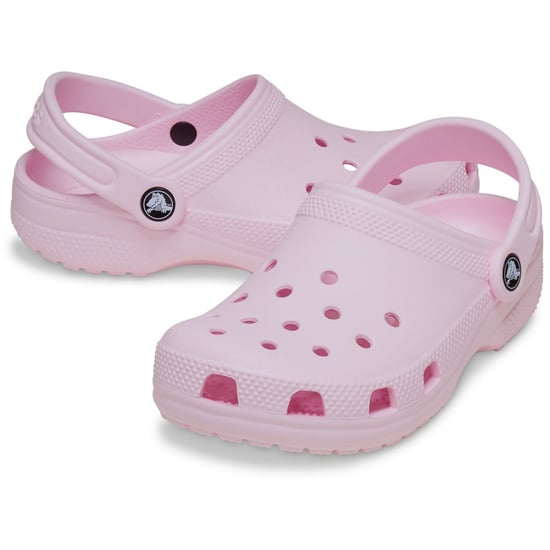 Crocs Toddler Classic Croslite Gummi Rosa Milch Loafers - Image 3