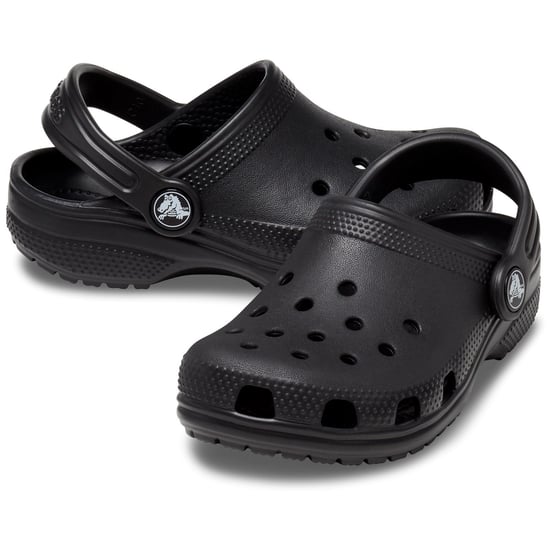 Crocs Toddler Classic Croslite Gummi Schwarz Slipper - Image 3