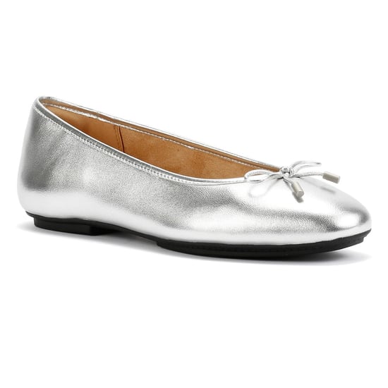 FitFlop Delicato Damen-Silber-Flats Aus Leder - Image 2