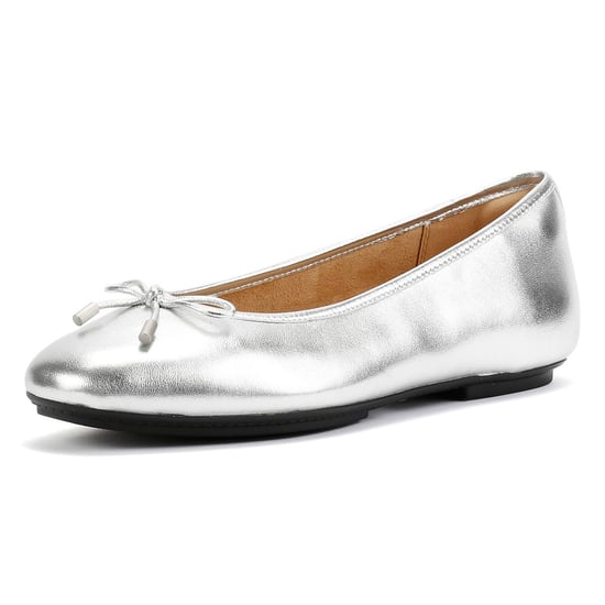 FitFlop Delicato Damen-Silber-Flats Aus Leder - Image 3