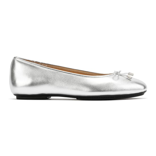 FitFlop Delicato Damen-Silber-Flats Aus Leder - Image 5