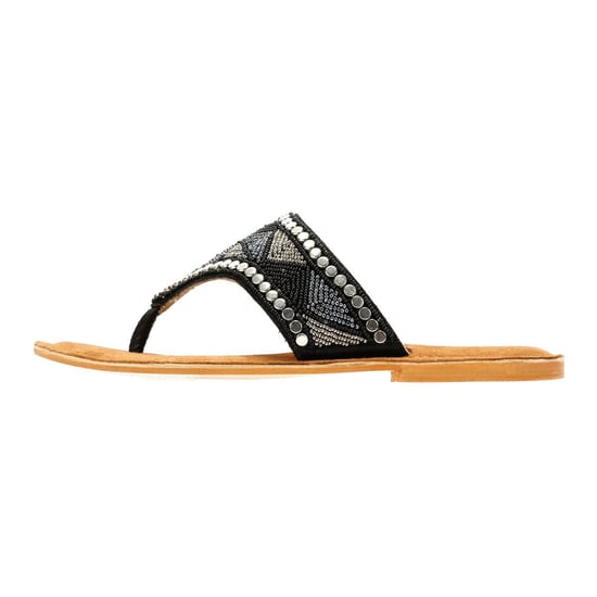 Tower Footwear Wide Vamp Toepost Damen Schwarze Sandalen - Image 6