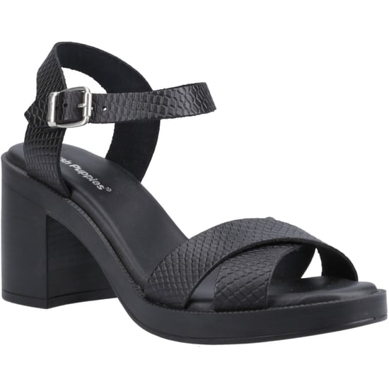Hush Puppies Georgia Damen Sandalen Aus Schwarzem/Schlangenleder - Image 1