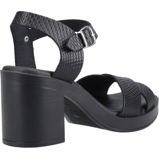 Hush Puppies Georgia Damen Sandalen Aus Schwarzem/Schlangenleder - Image 2