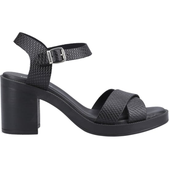Hush Puppies Georgia Damen Sandalen Aus Schwarzem/Schlangenleder - Image 5