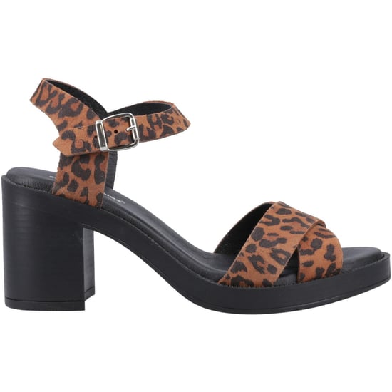 Hush Puppies Georgia Damen Sandalen Aus Leder Mit Leopardenmuster - Image 5