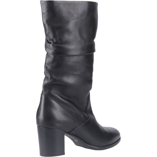 Hush Puppies Cosima Damen Stiefel aus schwarzem Leder mit hohem Absatz - Image 2