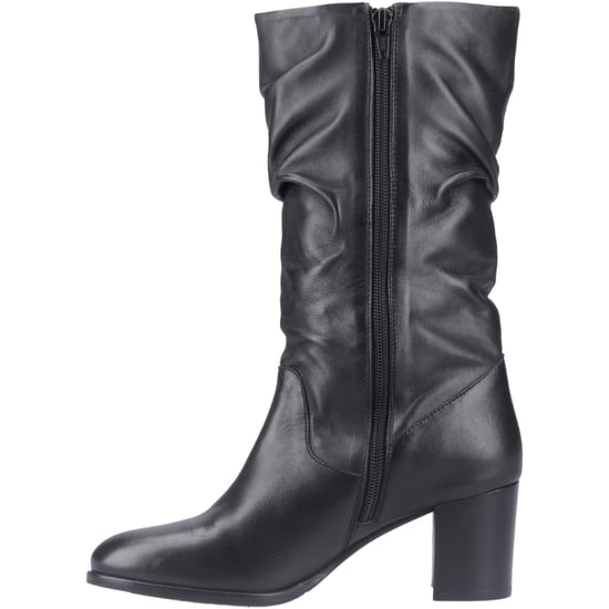 Hush Puppies Cosima Damen Stiefel aus schwarzem Leder mit hohem Absatz - Image 4