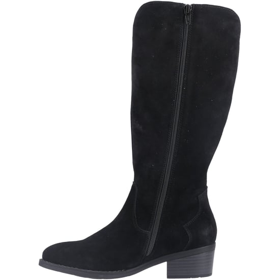 Hush Puppies Isabella Damen Veloursleder Stiefel mit hohem Absatz in Schwarz - Image 4