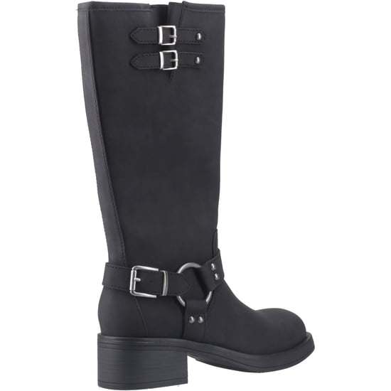 Rocket Dog Nash Kunstleder Damen schwarze kniehohe Stiefel mit Absatz - Image 2
