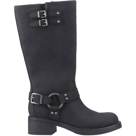 Rocket Dog Nash Kunstleder Damen schwarze kniehohe Stiefel mit Absatz - Image 5