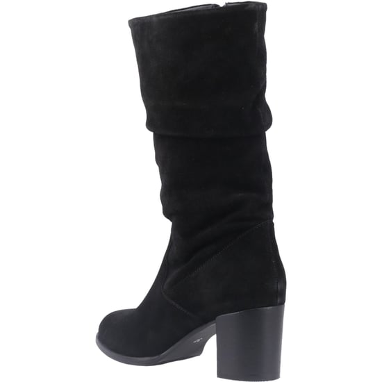 Hush Puppies Cosima Wildleder Damen Schwarze Wildleder Kniehohe Stiefel mit Absatz - Image 2