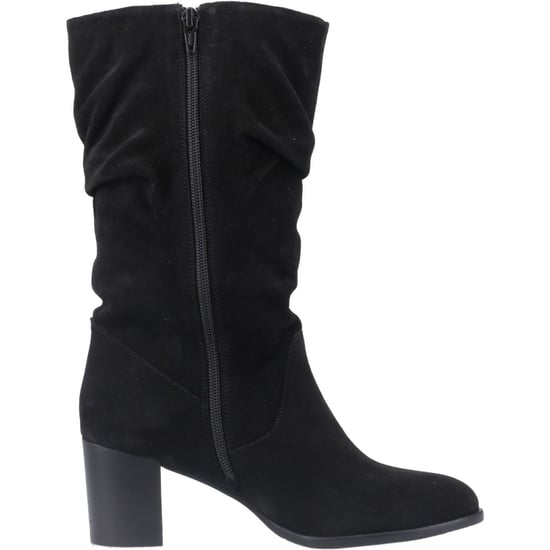 Hush Puppies Cosima Wildleder Damen Schwarze Wildleder Kniehohe Stiefel mit Absatz - Image 4