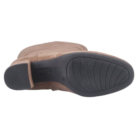 Hush Puppies Oprah Damen Wildlederstiefel in Mokkafarben mit hohem Absatz - Image 3