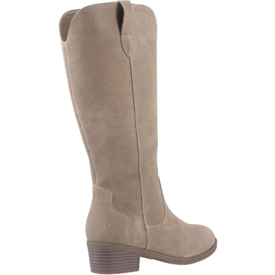 Hush Puppies Isabella Damen Wildleder kniehohe Stiefel mit Absatz in Taupe - Image 2