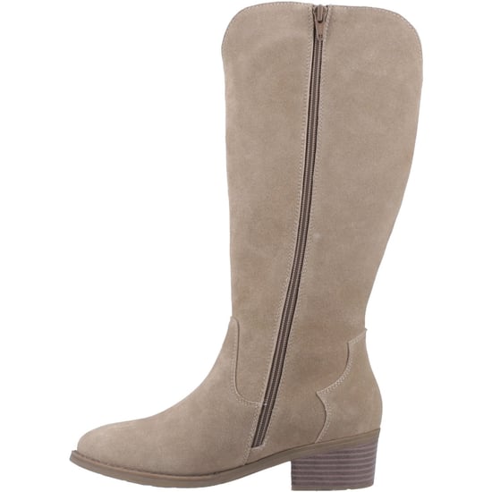 Hush Puppies Isabella Damen Wildleder kniehohe Stiefel mit Absatz in Taupe - Image 4