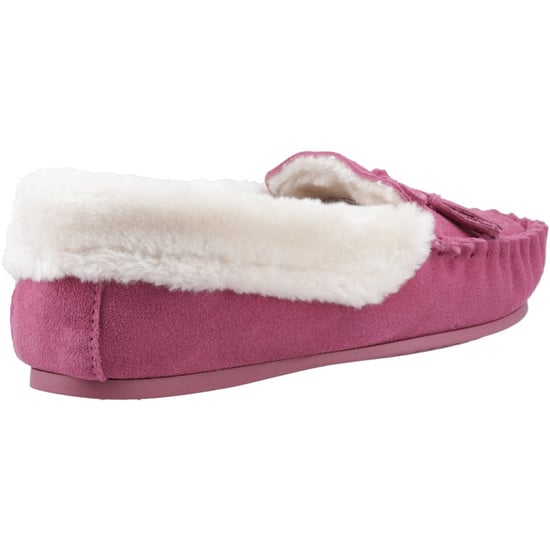 Hush Puppies Agnes Wildleder Damen Hausschuhe in Pink - Image 2