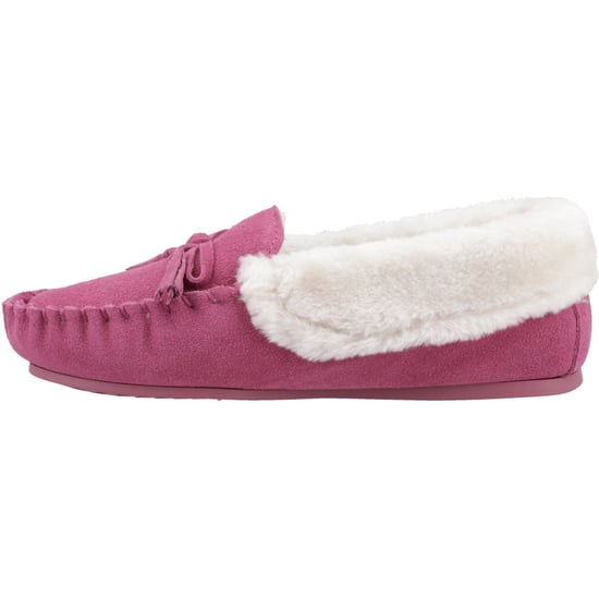 Hush Puppies Agnes Wildleder Damen Hausschuhe in Pink - Image 4