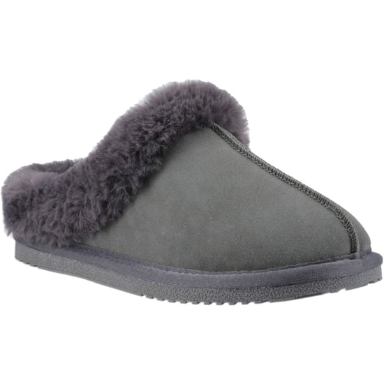 Hush Puppies Amara Wildleder Damen Hausschuhe in Grau - Image 1