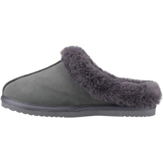 Hush Puppies Amara Wildleder Damen Hausschuhe in Grau - Image 4