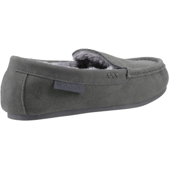 Hush Puppies Annie Mokassin Wildleder Damen Grau Hausschuhe - Image 2