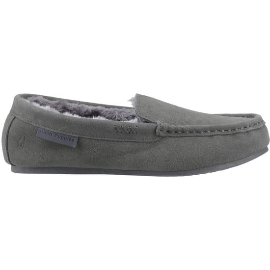 Hush Puppies Annie Mokassin Wildleder Damen Grau Hausschuhe - Image 5