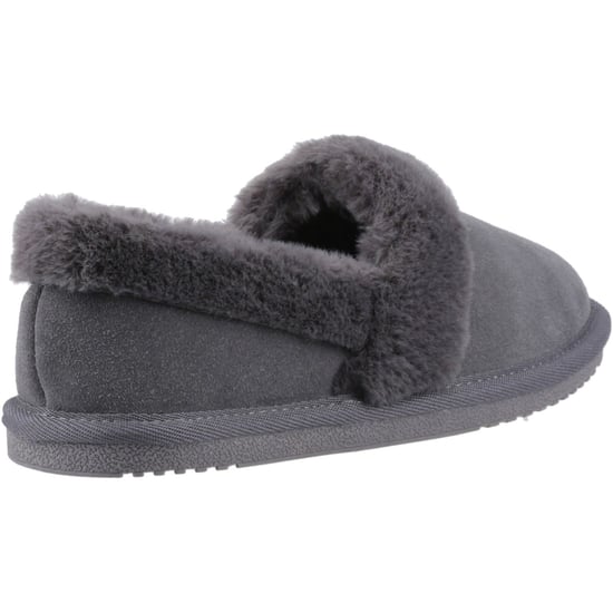 Hush Puppies Ariel Wildleder Damen Hausschuhe Grau - Image 2