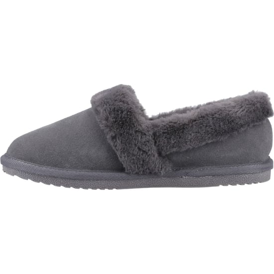 Hush Puppies Ariel Wildleder Damen Hausschuhe Grau - Image 4