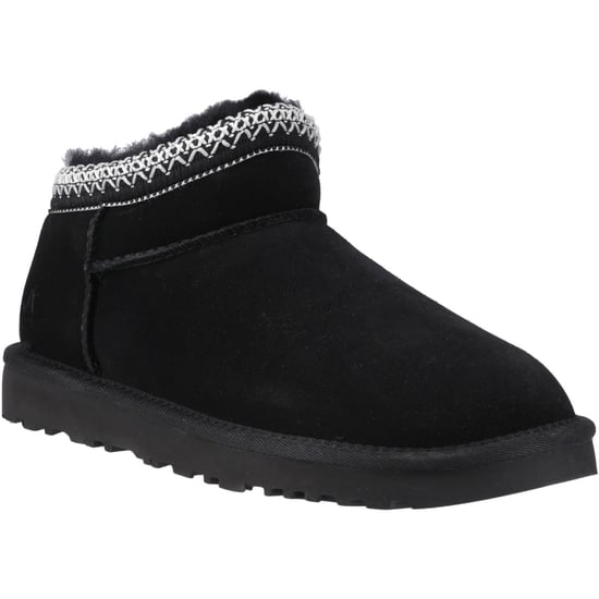Hush Puppies Sloane Damen Wildleder Hausschuhe in Schwarz - Image 1