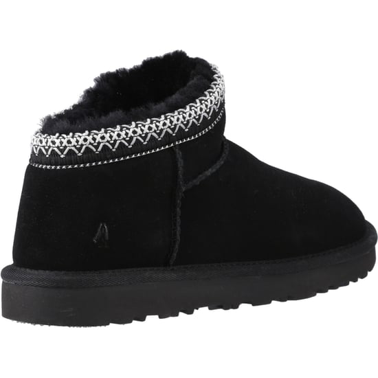 Hush Puppies Sloane Damen Wildleder Hausschuhe in Schwarz - Image 2